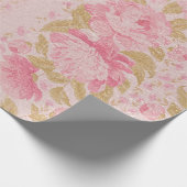 Rose Gold Blush Chic Metallic Rosa Glitzer Sparkon Geschenkpapier (Ecke)