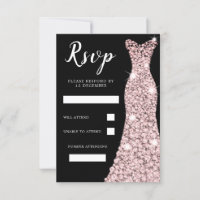 Rose Gold Blush Dress Geburtstagsparty Bridal Blac