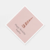 Rose Gold Blush Einhorn Geburtstag Serviette (Ecke)
