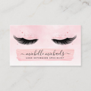 Rose Gold Blush EyeLashes Anleitung Visitenkarte