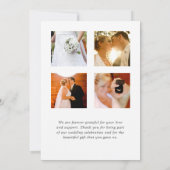 Rose Gold & Blush Geometric Greenery Hochzeitsfeie Dankeskarte (Rückseite)