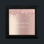 Rose Gold Blush Glitzer Benutzerdefinierte Text-Ge Erinnerungskiste<br><div class="desc">Personalisierte Geschenkboxen mit Rose Gold Blush Glitzer sparkle Tropfen Custom Text Pink Moderne Geschenkboxen - Hinzufügen Sie Ihren einzigartigen Text / Name oder Entfernen Text - Make Your Special Gift - Neu vergrössern und verschieben oder entfernen und fügen Sie Text / Elemente mit Anpassungs-Tool. Wählen Sie Schriftart / Größe /...</div>