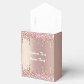Rose Gold Blush Glitzer Benutzerdefinierter Text G Geschenkschachtel (Geöffnet)