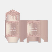 Rose Gold Blush Glitzer Benutzerdefinierter Text G Geschenkschachtel (Ungefaltet)