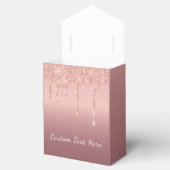 Rose Gold Blush Glitzer Benutzerdefinierter Text G Geschenkschachtel (Geöffnet)