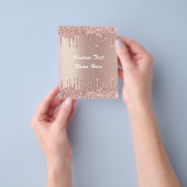 Rose Gold Blush Glitzer Benutzerdefinierter Textna Flyer (Gruppe)