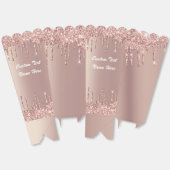 Rose Gold Blush Glitzer Benutzerdefiniertes Textfe Geschenkschachtel (Ungeklappt)