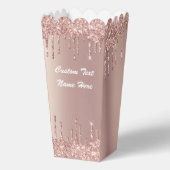 Rose Gold Blush Glitzer Benutzerdefiniertes Textfe Geschenkschachtel (Vorderseite)