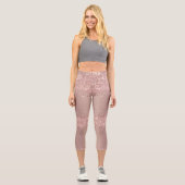 Rose Gold Blush Glitzer Funkelnd Leggings (Vorderseite)