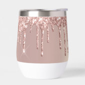 Rose Gold Blush Glitzer Funkelnd Tropfen (Links)