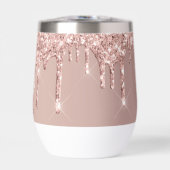 Rose Gold Blush Glitzer Funkelnd Tropfen (Vorderseite)