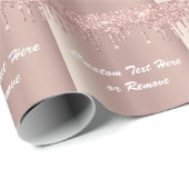 Rose Gold Blush Glitzer Geschenkpapier (Rolleneckpunkt)