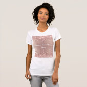 Rose Gold Blush Glitzer Ihr Textname T - Shirt (Vorne ganz)