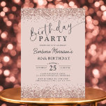 Rose Gold Blush Glitzer im Alter von 80 Jahren Geb Einladung<br><div class="desc">Feiern Sie 80 Jahre Liebe und Erinnerungen mit dieser Rose Gold Blush Glitzer Jedes Alter Geburtstag Einladung! Mit einem sanften, blauen Hintergrund mit glitzernden Imitaten, goldenen Glitzer-Akzenten der Rose, verbindet diese Einladung zeitlose Schönheit mit modernem Glanz. Dieses bearbeitbare Design lasse Ihnen den Namen, den Meilenstein und die Einzelheiten zu Veranstaltungen...</div>