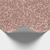 Rose Gold Blush Glitzer Nahtlose Funkelnd Haut Geschenkpapier (Ecke)