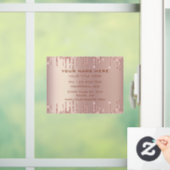 Rose Gold Blush Glitzer Personalisierte Fensterkla Fensteraufkleber (Zuhause)
