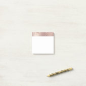 Rose Gold Blush Glitzer Post it Notes Post-it Klebezettel (Auf Schreibtisch)