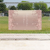 Rose Gold Blush Glitzer Sparkeln Tropfen Benutzerd Banner (Insitu)