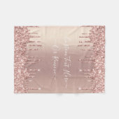 Rose Gold Blush Glitzer Sparkeln Tropfen Benutzerd Fleecedecke (Vorderseite (Horizontal))