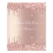 Rose Gold Blush Glitzer Sparkeln Tropfen Benutzerd Fotodruck (Vorne)