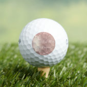 Rose Gold Blush Glitzer Sparkeln Tropfen Benutzerd Golfball (Insitu T-Shirt)