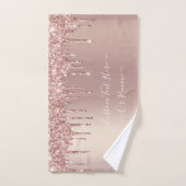 Rose Gold Blush Glitzer Sparkeln Tropfen - Ihr Tex Badhandtuch Set (Handtuch)