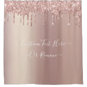 Rose Gold Blush Glitzer Sparkeln Tropfen - Ihr Tex Duschvorhang (Vorderseite)
