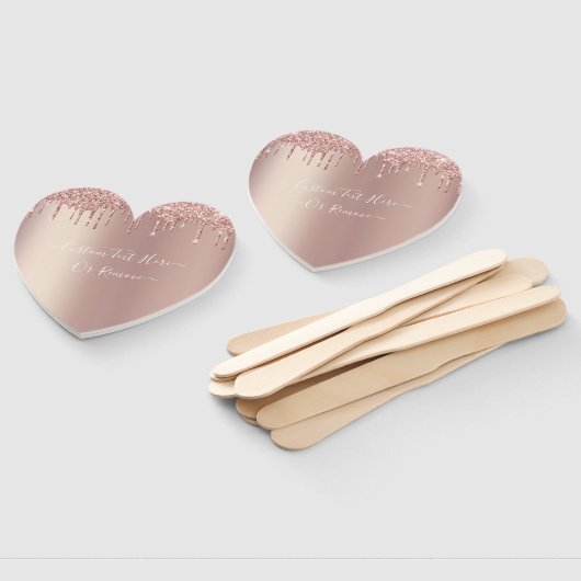 Rose Gold Blush Glitzer Sparkeln Tropfen - Ihr Tex Fächer (Non-assembled)