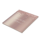 Rose Gold Blush Glitzer Sparkeln Tropfen - Ihr Tex Fliese (Seite)
