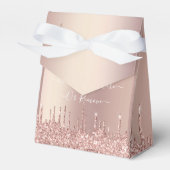 Rose Gold Blush Glitzer Sparkeln Tropfen - Ihr Tex Geschenkschachtel (Vorderseite)