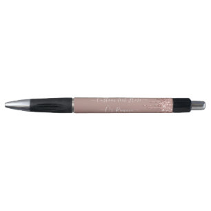 Rose Gold Blush Glitzer Sparkeln Tropfen - Ihr Tex Kugelschreiber