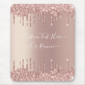 Rose Gold Blush Glitzer Sparkeln Tropfen - Ihr Tex Mousepad (Vorne)