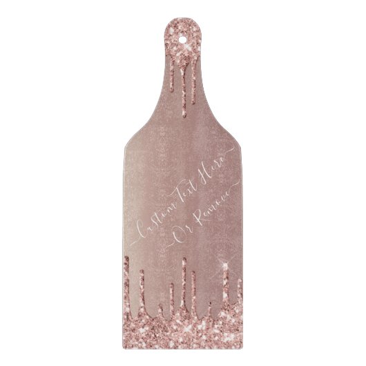 Rose Gold Blush Glitzer Sparkeln Tropfen - Ihr Tex Schneidebrett (Vorderseite)