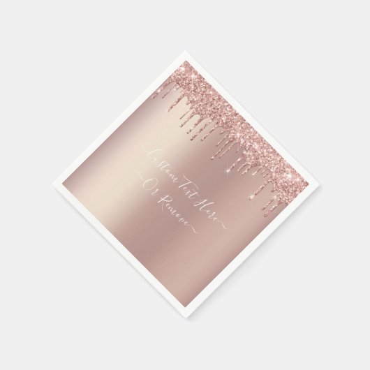 Rose Gold Blush Glitzer Sparkeln Tropfen - Ihr Tex Serviette (Ecke)