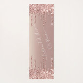 Rose Gold Blush Glitzer Sparkeln Tropfen - Ihr Tex Yogamatte (Rückseite)