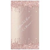 Rose Gold Blush Glitzer Sparkeln Tropfen - Text hi Tischdecke (Vorderseite)