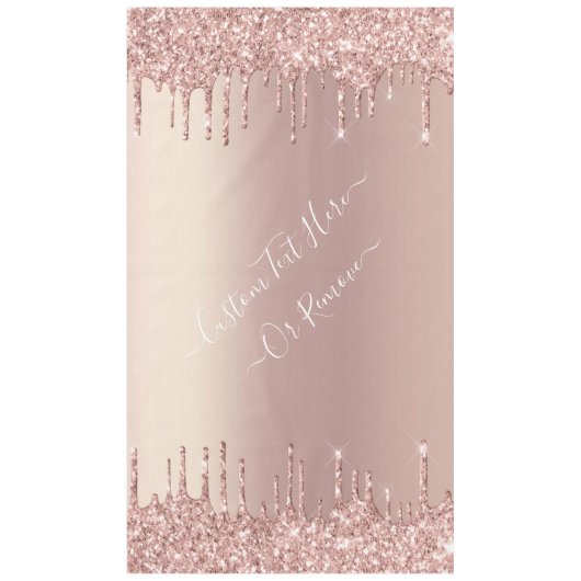 Rose Gold Blush Glitzer Sparkeln Tropfen - Text hi Tischdecke (Vorderseite)