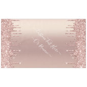 Rose Gold Blush Glitzer Sparkeln Tropfen - Text hi Tischdecke (Vorderseite (Horizontal))