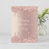 Rose Gold Blush Glitzer Sparkle - Muttertag (Stehend Vorderseite)