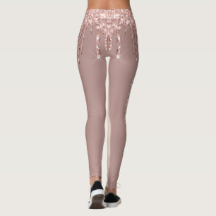 Rose Gold Blush Glitzer Sparkle Tropfen Chic - Tex Leggings