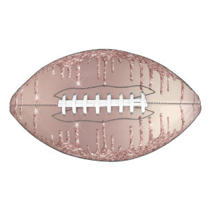 Rose Gold Blush Glitzer Sparkle Tropfen Moderne Mo Football