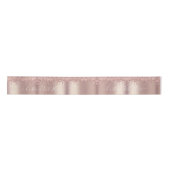 Rose Gold Blush Glitzer Sparkone Benutzerdefiniert Satinband (Vorderseite)