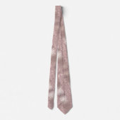 Rose Gold Blush Glitzer Sparkone Party Neck Tie Krawatte (Rückseite)
