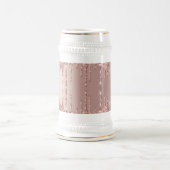 Rose Gold Blush Glitzer Sparkone Tropfen Bierstein Bierglas (Mittel)