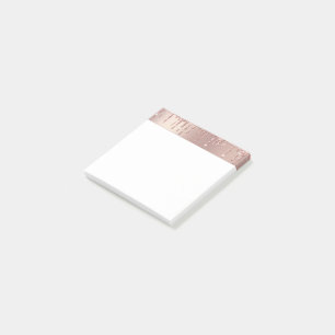 Rose Gold Blush Glitzer Sparkone Tropfen Chic Loxu Post-it Klebezettel