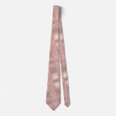 Rose Gold Blush Glitzer Sparkone Tropfen Neck Tie Krawatte (Vorderseite)