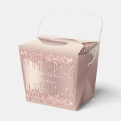 Rose Gold Blush Glitzer Sparkone Tropfen Personali Geschenkschachtel (Vorderseite)