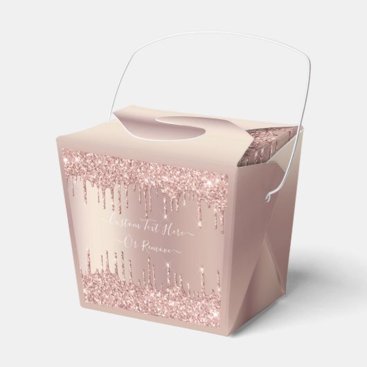 Rose Gold Blush Glitzer Sparkone Tropfen Personali Geschenkschachtel (Vorderseite)