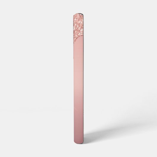 Rose Gold Blush Glitzer Sparkone Tropfen Samsung Galaxy Hülle (Linke Seite)