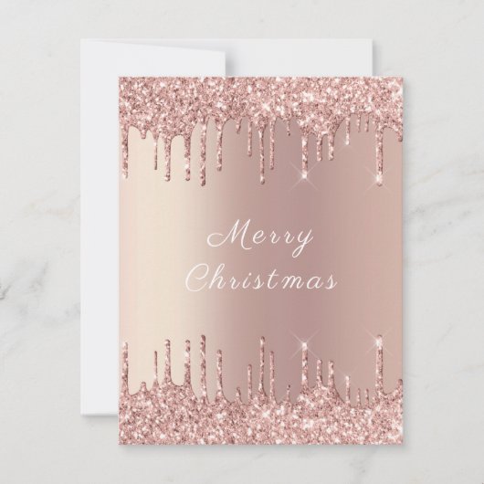 Rose Gold Blush Glitzer Sparkone Tropfen - Weihnac (Vorderseite)